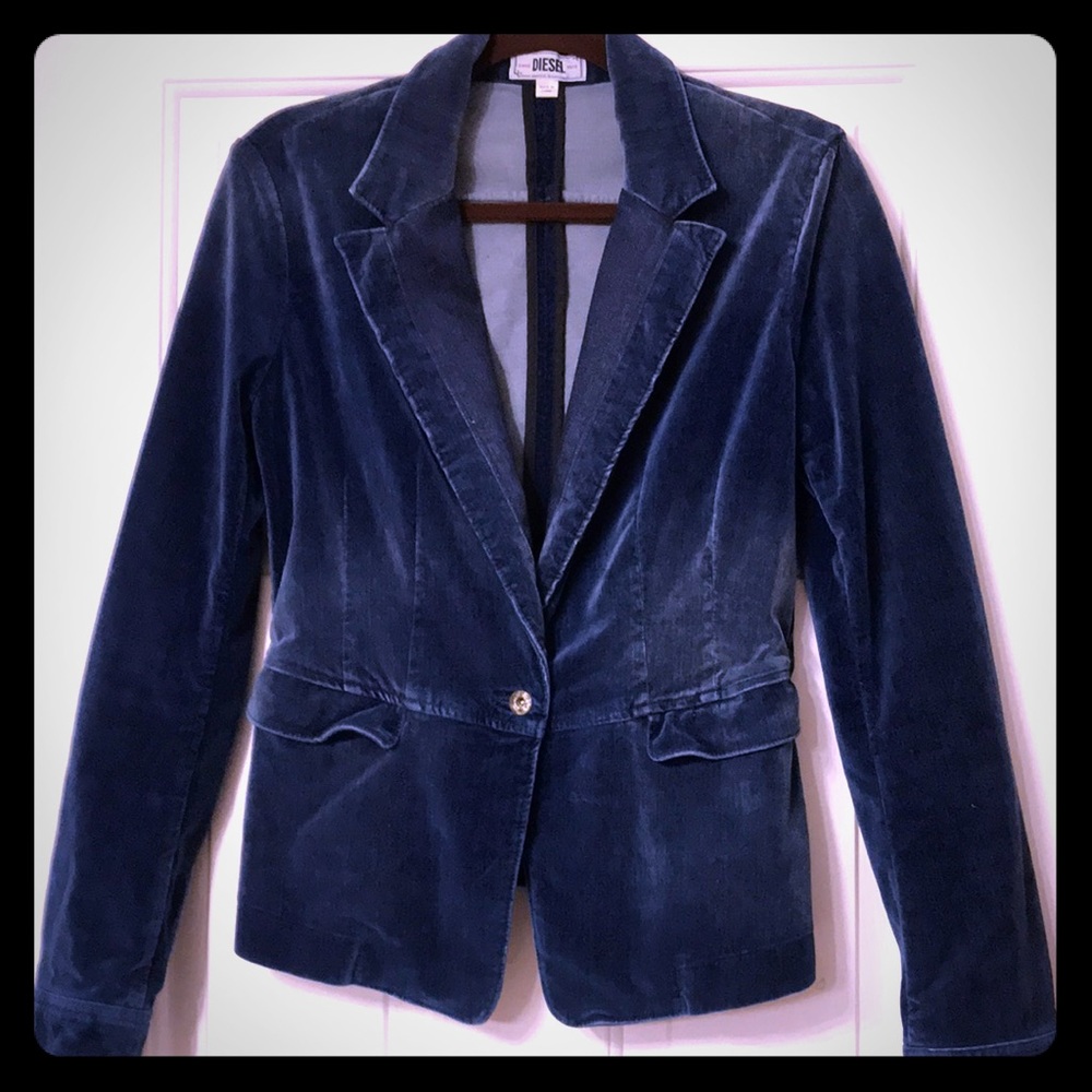Blue velvet diesel vest size medium EUC